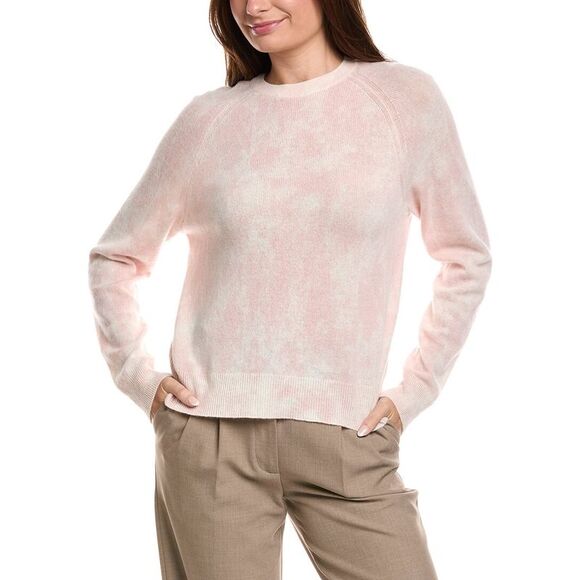 Lafayette 148 New York WomensCashmere Raglan Sweater, Pink